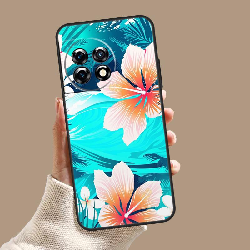 Tropical Paradise Hawaiian Flower Case For OnePlus Nord 5 CE 4 3 Lite N20 N30 OnePlus 15 13 12 11 8 9 10 Pro 12R 13T 13R Cover