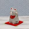 Yakushi Kiln Maneki-neko (Mabatora, Medium) Bring Good Fortune (with Good Luck Sticker)