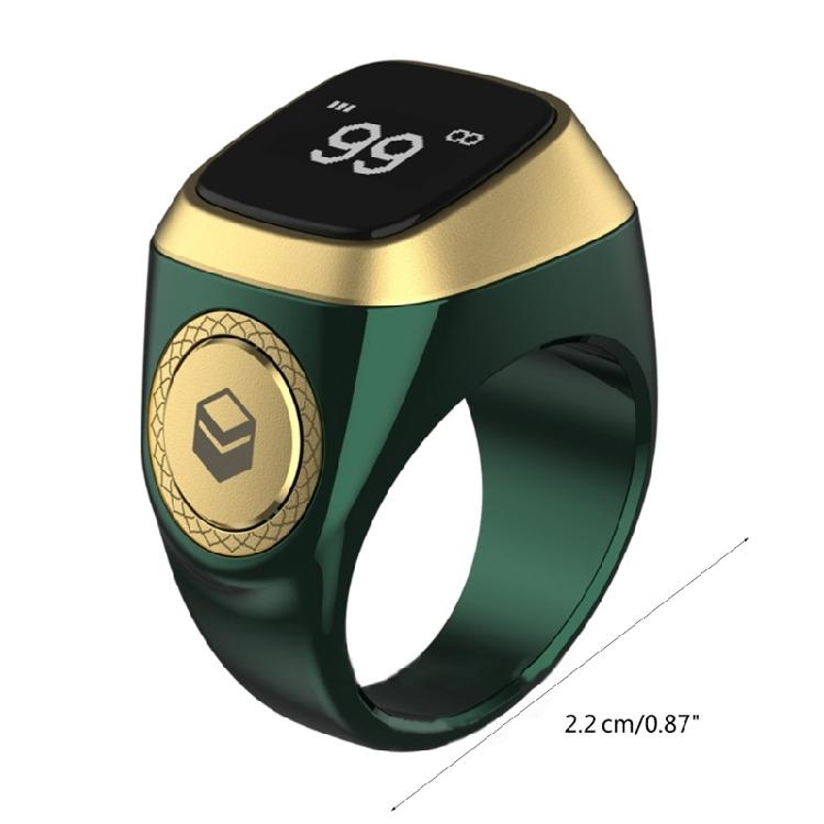22mm Tasbih Tally Counter Rings for Muslims Bluetooth-compatible Digital Tally Counter Rings 4 Prayer Time