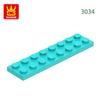 Non-Toxic 44Pcs/Lot 3034 2X8 Foundation Board Building Blocks Moc Basic Components Part Compatible With Bricks Children Toy Gift Box