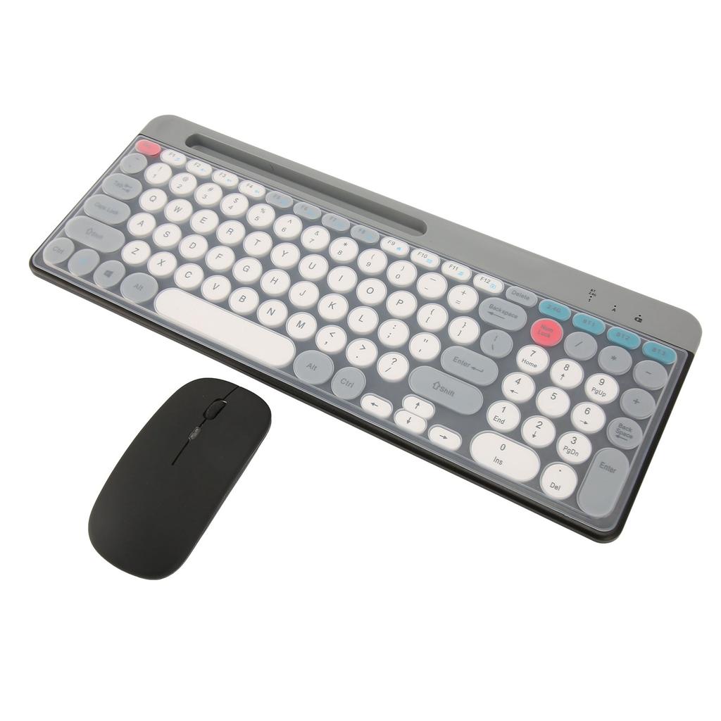 Wireless Keyboard Mouse Set Rechargeable Retro   2.4G Wireless   Keyboard Mouse Set