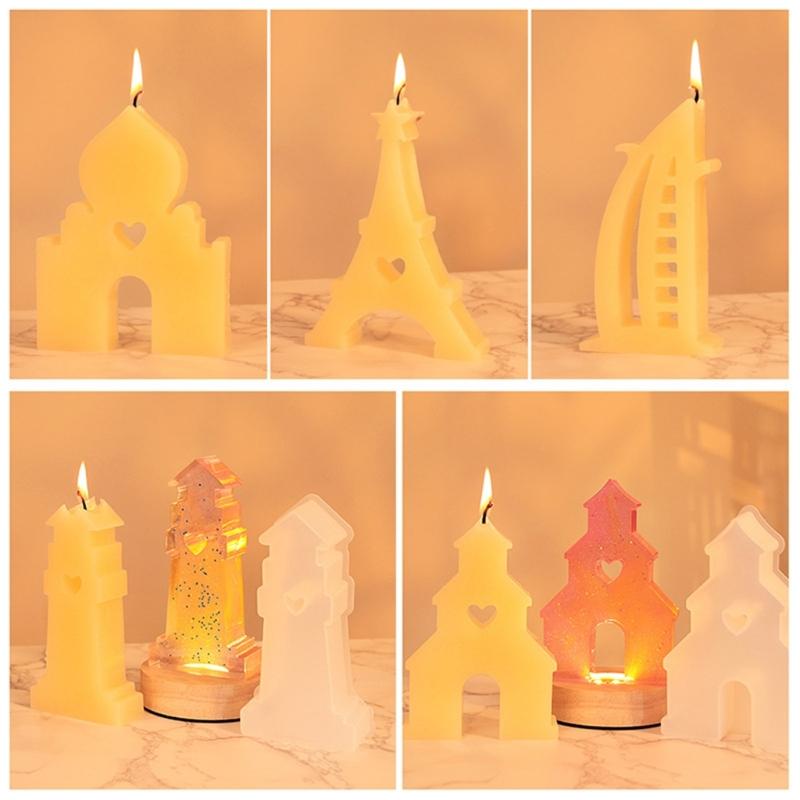 Architecture Candle Molds Building Silicone Moulds Casting Molds Handmade Resin Molds DIY Soap Molds for Candle Making