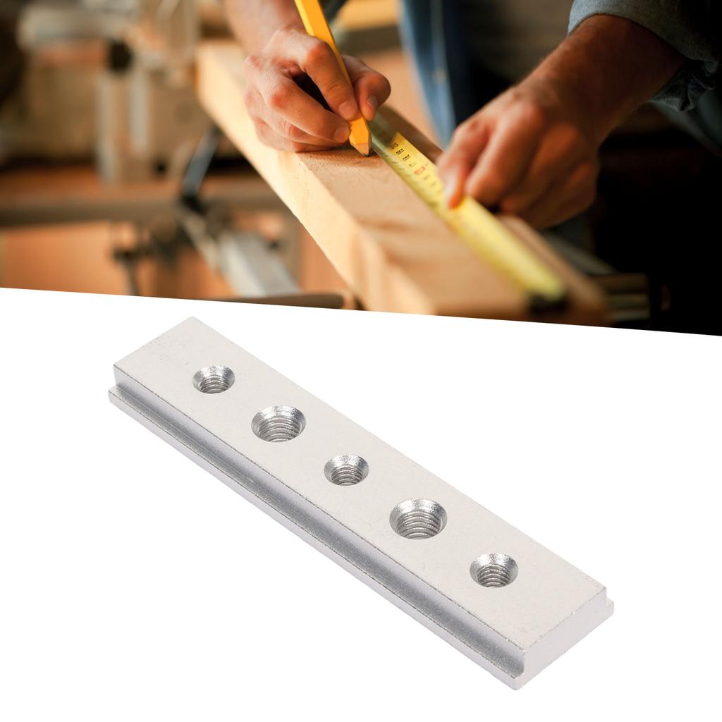 100mm T Slot Miter Track with Holes Aluminum Alloy Woodworking Chute Rail Electric Circular Saw Workbench Fixture