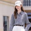 Betu Women's Vintage Plaid Long Sleeve Shirt