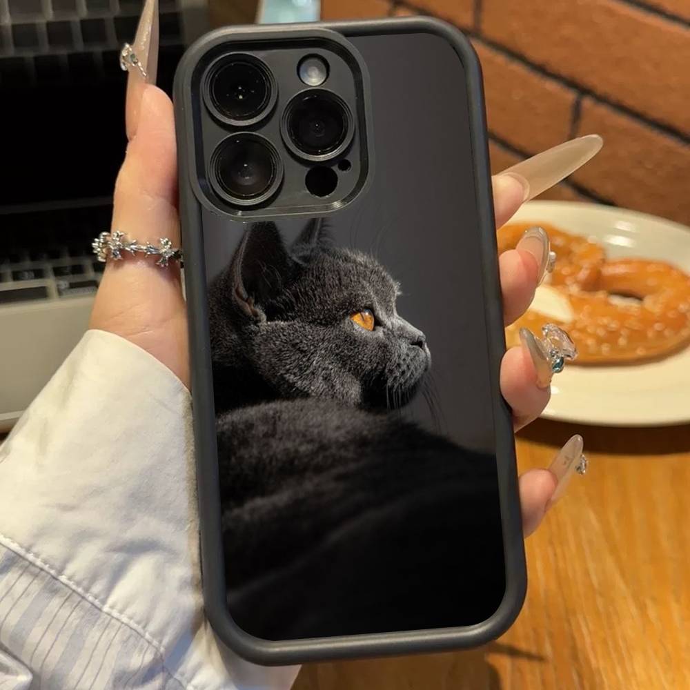 British Shorthair Cat Soft TPU Phone Case For Iphone 17 Air 16 15 14 13 12 11 Pro Max Plus Cover