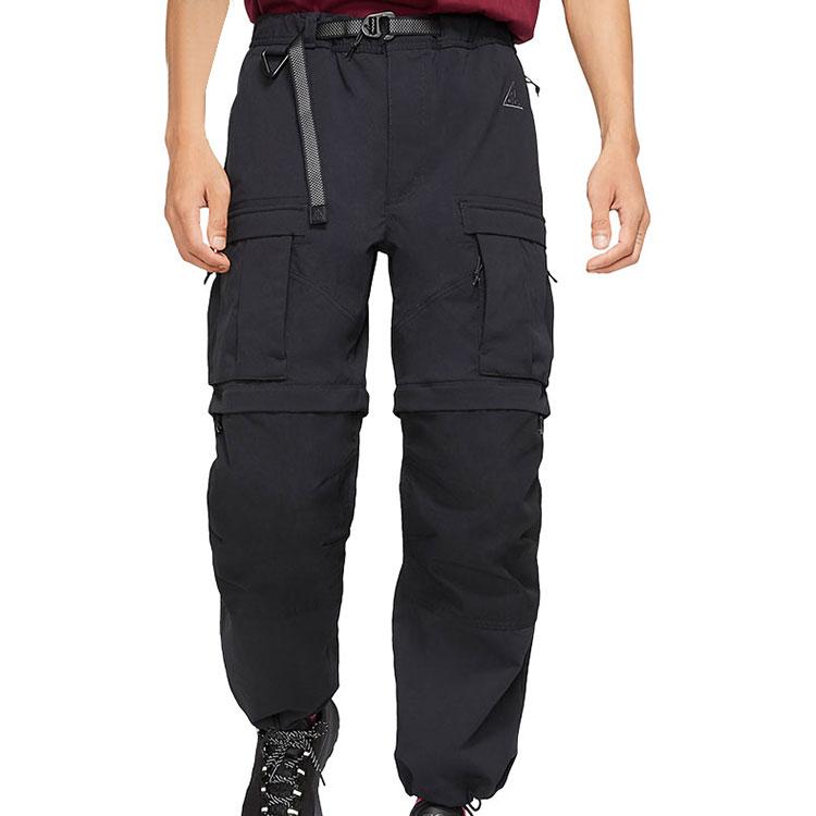Nike Solid Color Cuff Casual Pants Men bottoms Black CV0656-010