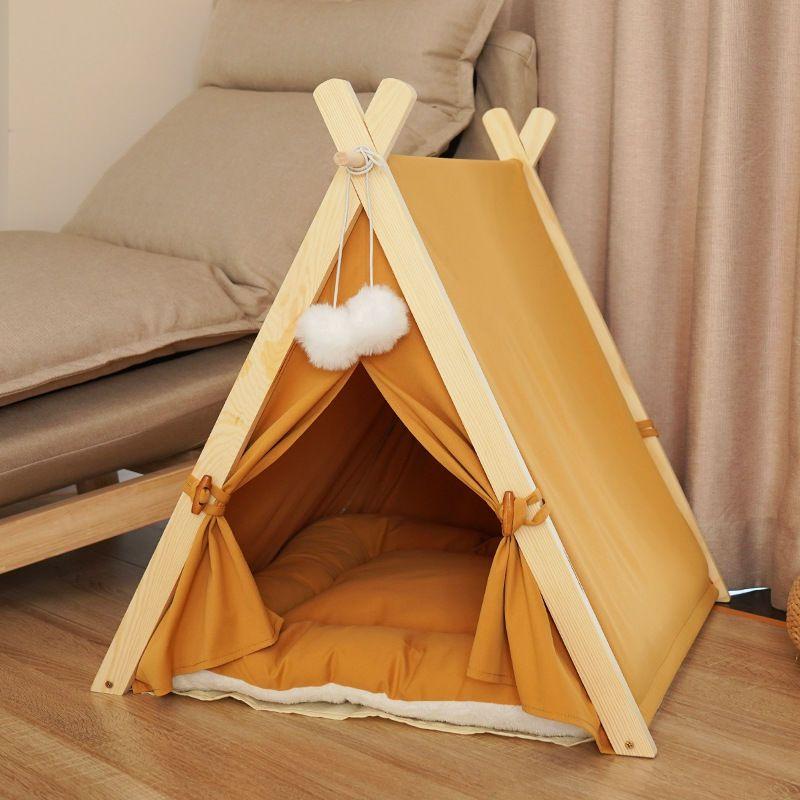 Pet Tent House Cat Bed Portable Dog Cat Universal Teepee Foldable Puppy Kitten Indoor Outdoor Kennels For Pet Tent  Animals Bed