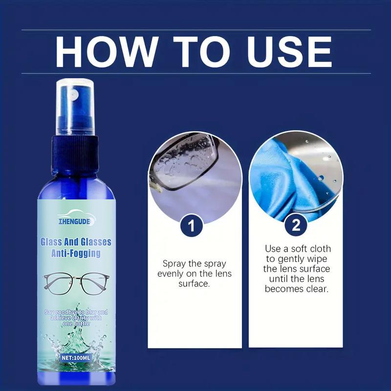 Glass Anti-Fog Spray, Car Windows, Long-Lasting Agent, Car Maintenance Defogging Product, Car Mirror Hydrophobic Coating Spray