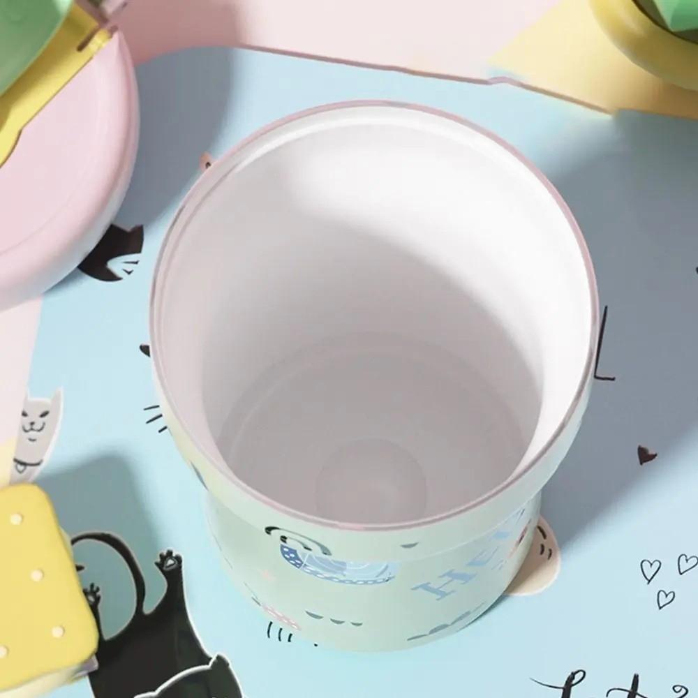 Ceramic Inner Liner Vacuum Cup Double-drinking Straw Thermos Cup Insulation Cup  Outdoor Camping