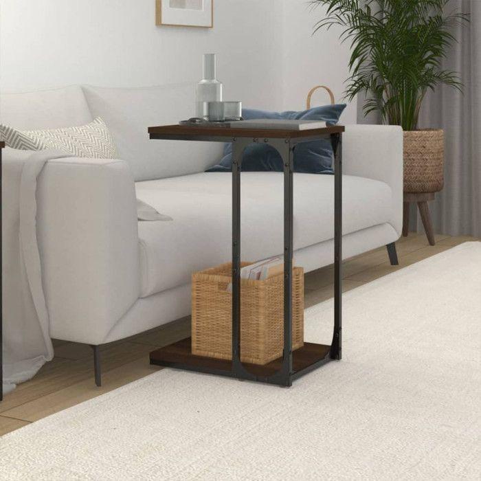 VidaXL Table d'appoint Chêne marron 40x30x60 cm Bois d'ingénierie 825821