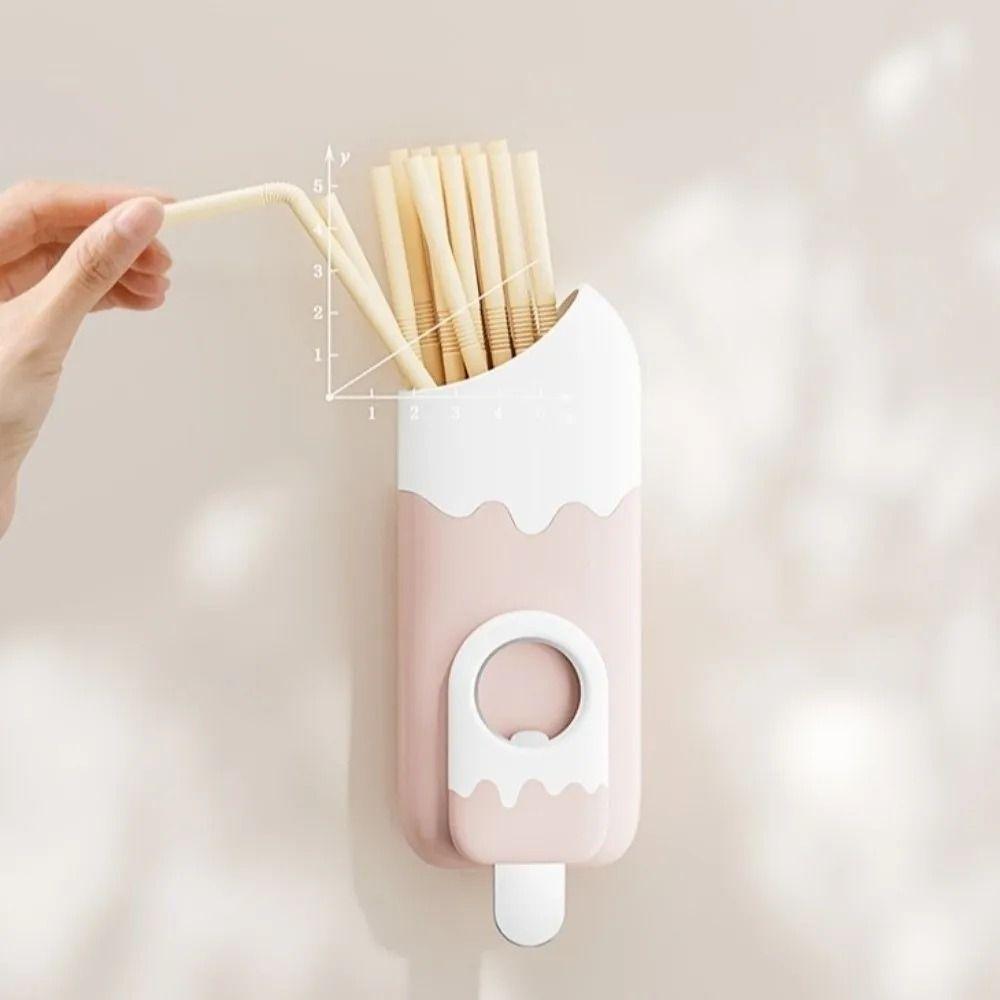 Large Capacity Magnetic Straw Holder Refrigerator Side Straw Container  Refrigerator Side