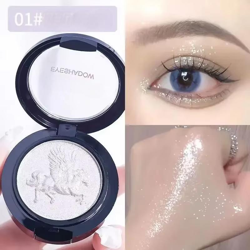 Glitter Eyeshadow Pearlescent Highlighter Powder Makeup Diamond Eye Shadow Palette Bright Shiny Eye Makeup Cosmetics