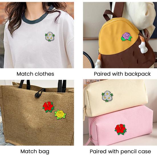 Blumenbrosche Anstecknadel für Damen Rose Wildblume Reversnadel Mantel Hut Pullover Accessoires Geschenke für Mutter Ehefrau Freundin