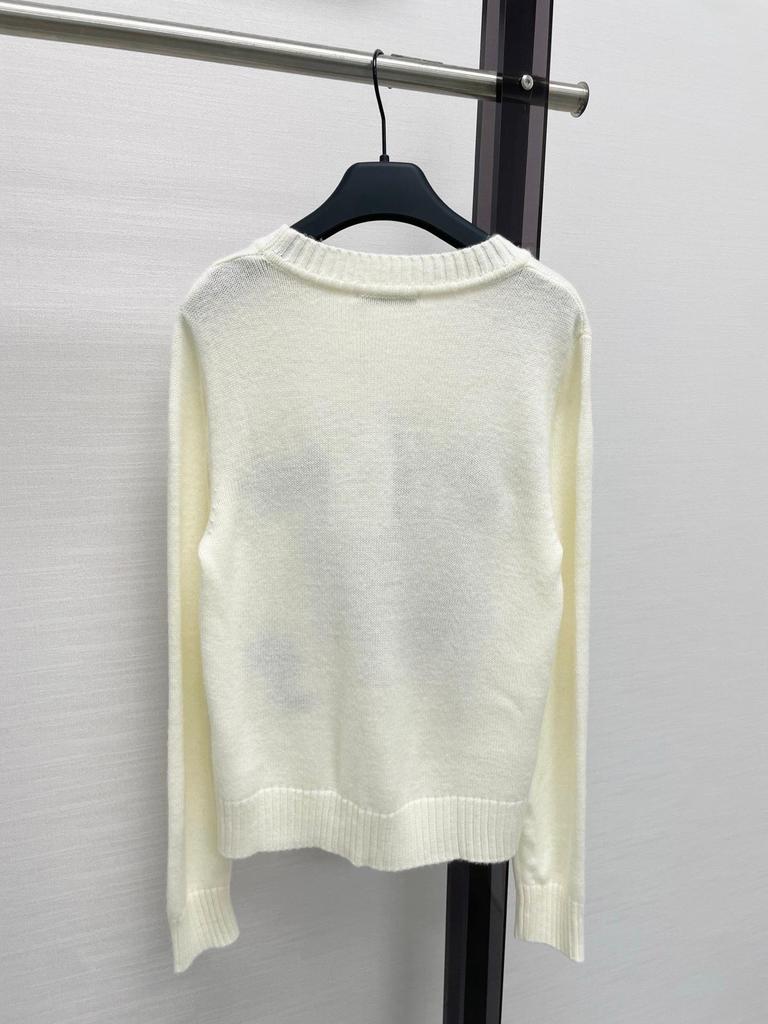 High-End Women's 26AW Soft Knit Anchor Jacquard Pullover Sweater