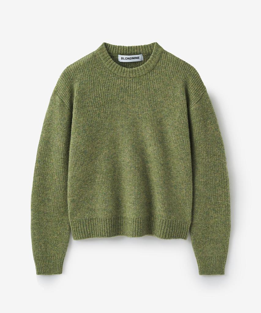 BLOND9 Wool Blended Rib Knit_Green
