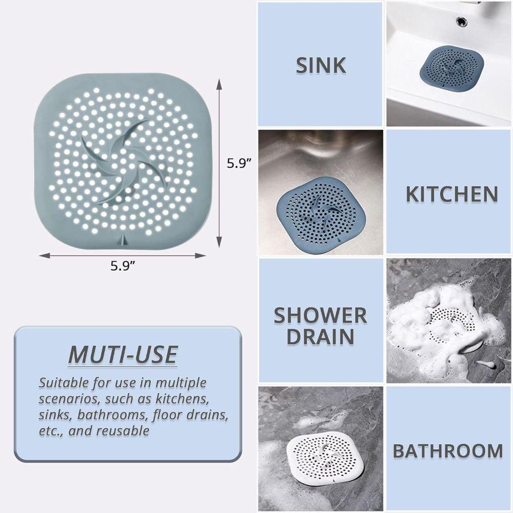 with Suction Cups Drain Cover with TPR Material Household Use Hair Catcher Easy to Clean Shower Drain Strainer Protector