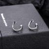 Bold Titanium Steel Non-Fading Antenna Ear Studs - Trendy Hip Hop Earrings for Men & Women, High-End Light Luxury Accessories