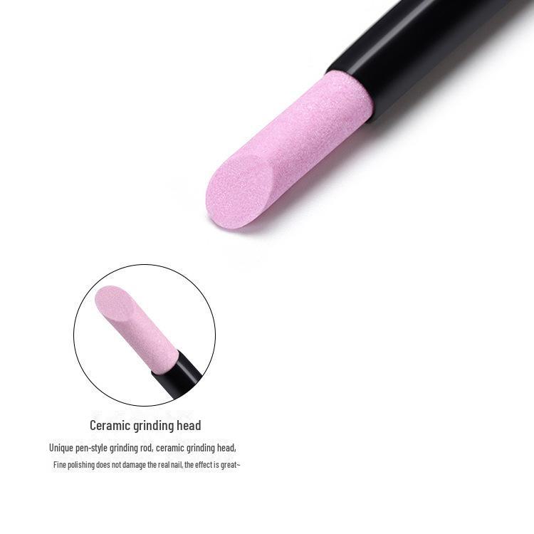 Lešticí pero na nehty z křemenného kamene - nástroj na leštění hran prstů