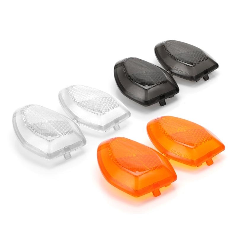 1Pair Motorcycle Turn Signal Lens ABS Cover Impact Resistant for DR200S SV650X GSR750 GSF1250S Easy Installation