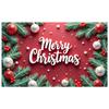 Festive Display Glossy Baubles Christmas Display Merry Christmas Banner Green Foliage Xmas Backdrop For Christmas Party Office