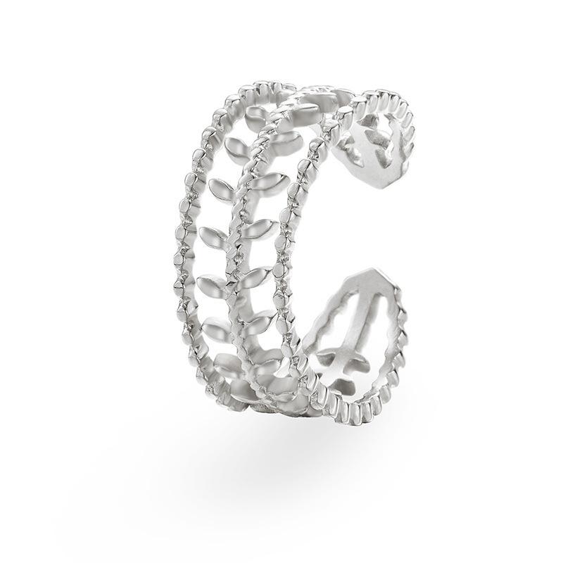 French Romantic Titanium Steel Ring Women'S Gold-Plated Non-Fading Early Autumn High-Quality Stacked Jewelry Stainless Steel Ring