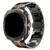 Schwarz Orange Edelstahlarmband für Samsung Galaxy 8 Classic 46mm Ultra 2025 Metallarmband für Galaxy 8 44mm 40mm Ultra 47mm