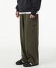 URBANAGE Single-Pleat Wide Cargo Sweatpants_Khaki