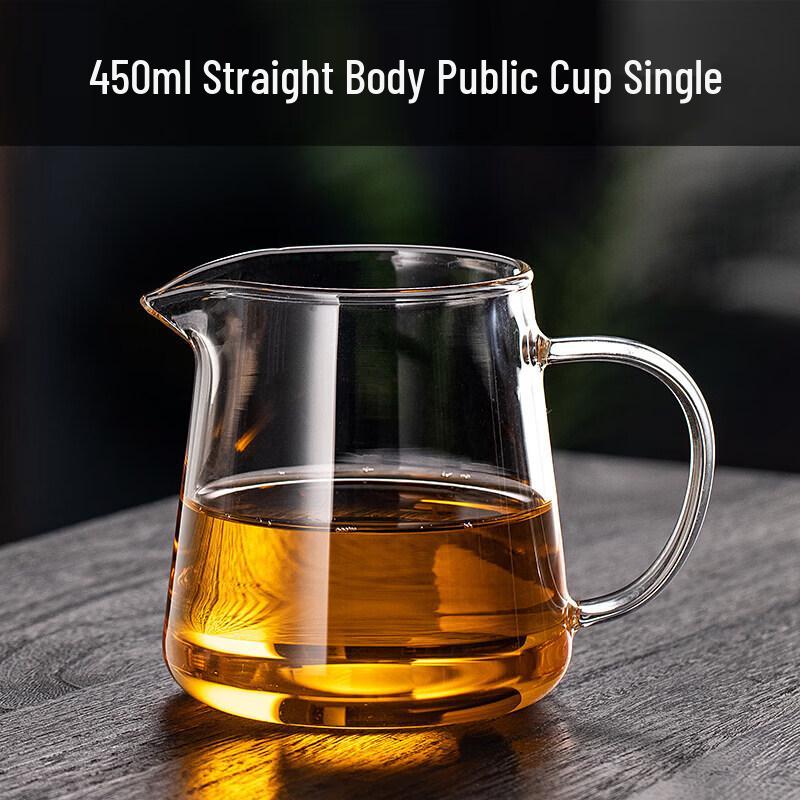 Qīwēi Heat-Resistant Borosilicate Glass Fairness Cup with Strainer