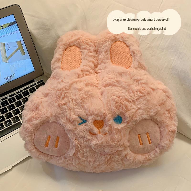 Rechargeable Plush Hot Water Bottle - Explosion-Proof Hand Warmer, 2024 Style Electric Bed Warmer.