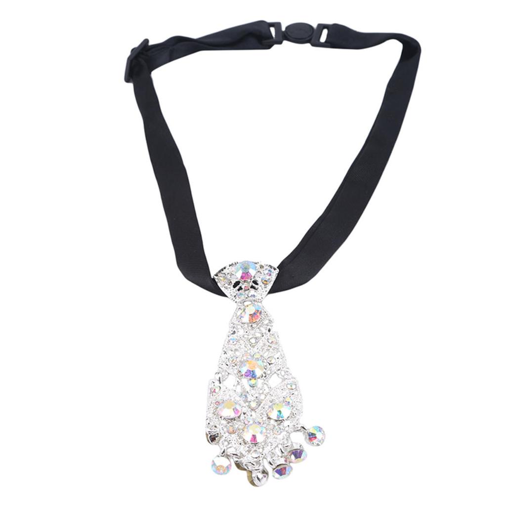 Unisex Decorative Suit Rhinestone Necktie Women Men Ties Formal Business Gentleman Wine Party Wedding Ceremony Ties Collar Accessories