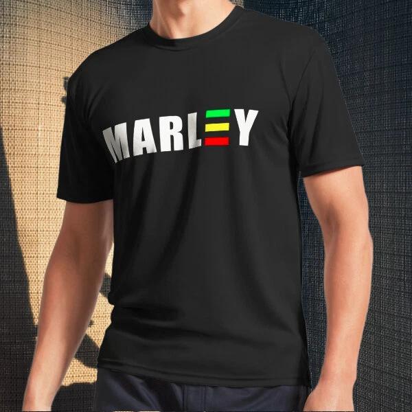 Men s and Women s T-shirts Marley with Rasta Lines M