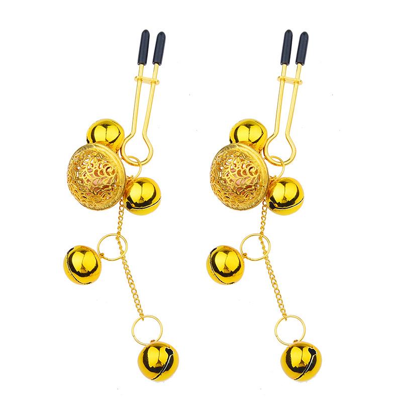 2020 New Sexy Nipple Clamp Adult Supplies Palace Bell Bell Nipple Clamp Pendant Gold