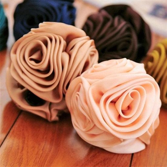 Fashion Cloth Rose Flower Hairpin Hair Claw Clip Women Barrette Accessories