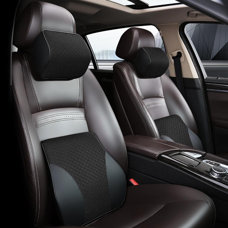 Autositz-Kopfstützenpolster, weiches Memory-Schaum-Kissen, Kopfstütze, Kopf-Nackenstütze und Lendenrückenstütze, Gaming-Stuhl, weich