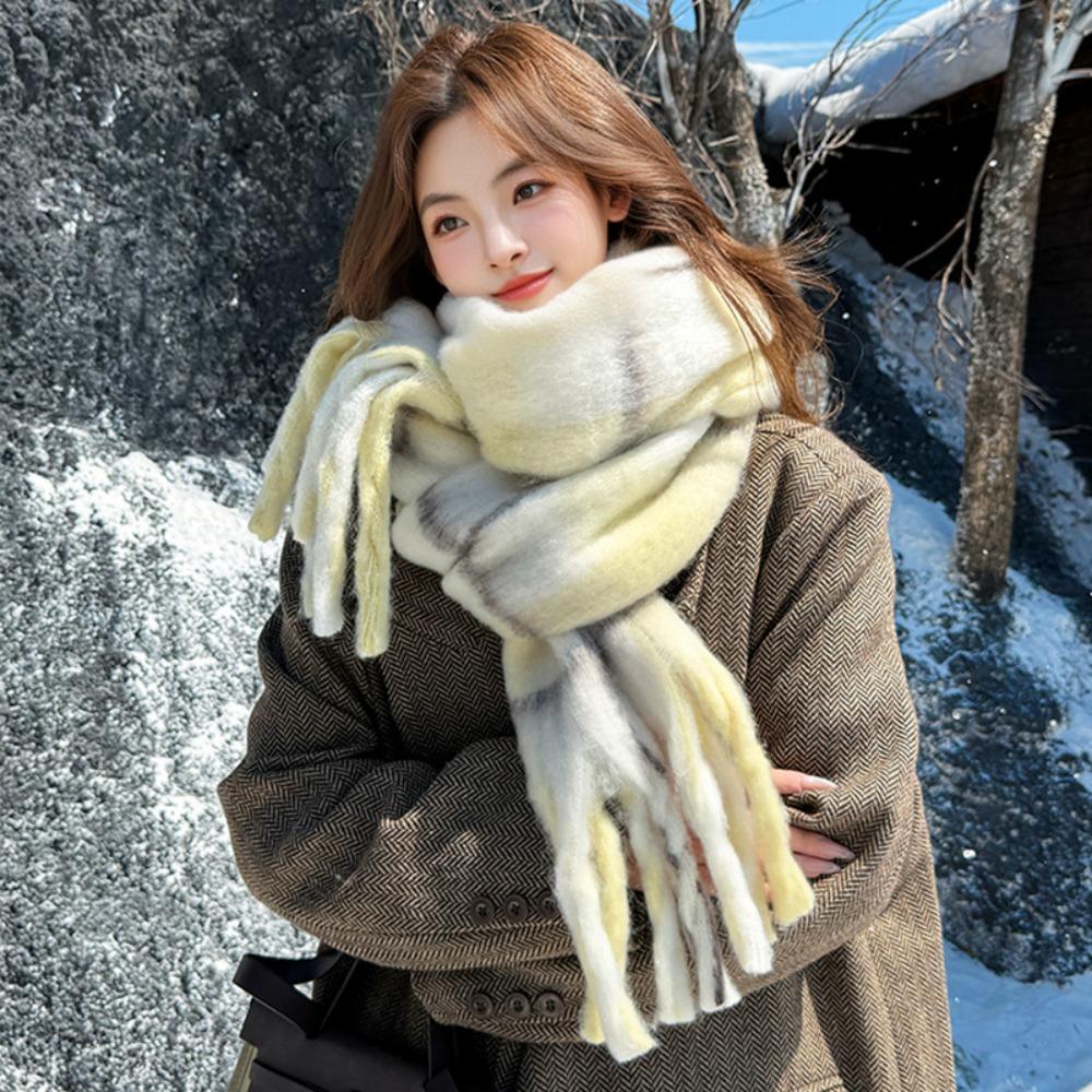 Coldproof Wool Tassel Scarf Korean Style Women Shawl Fashion Winter Cashmere Scarves  Girls