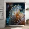 Zasłona Prysznicowa Podwodny Świat Plaża Jeżowiec Oceaniczny Niebieski Drukowany Poliester Wodoodporna Dekoracja Łazienkowa Białe Tło Umywalki (
