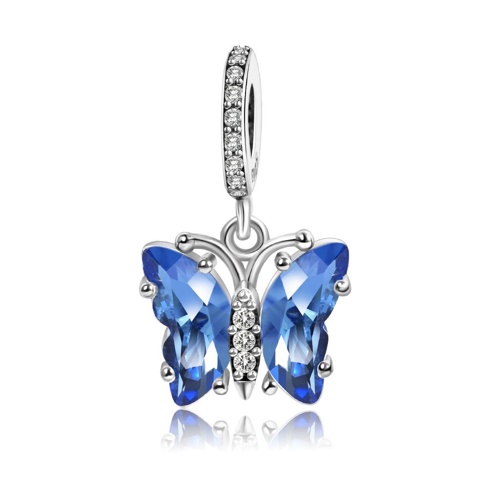 925 Sterling Silver Glow Firefly Butterfly Charms Fit Módní Originální náramky Dragonfly Bee Hmyz korálky Vlastní výroba šperků
