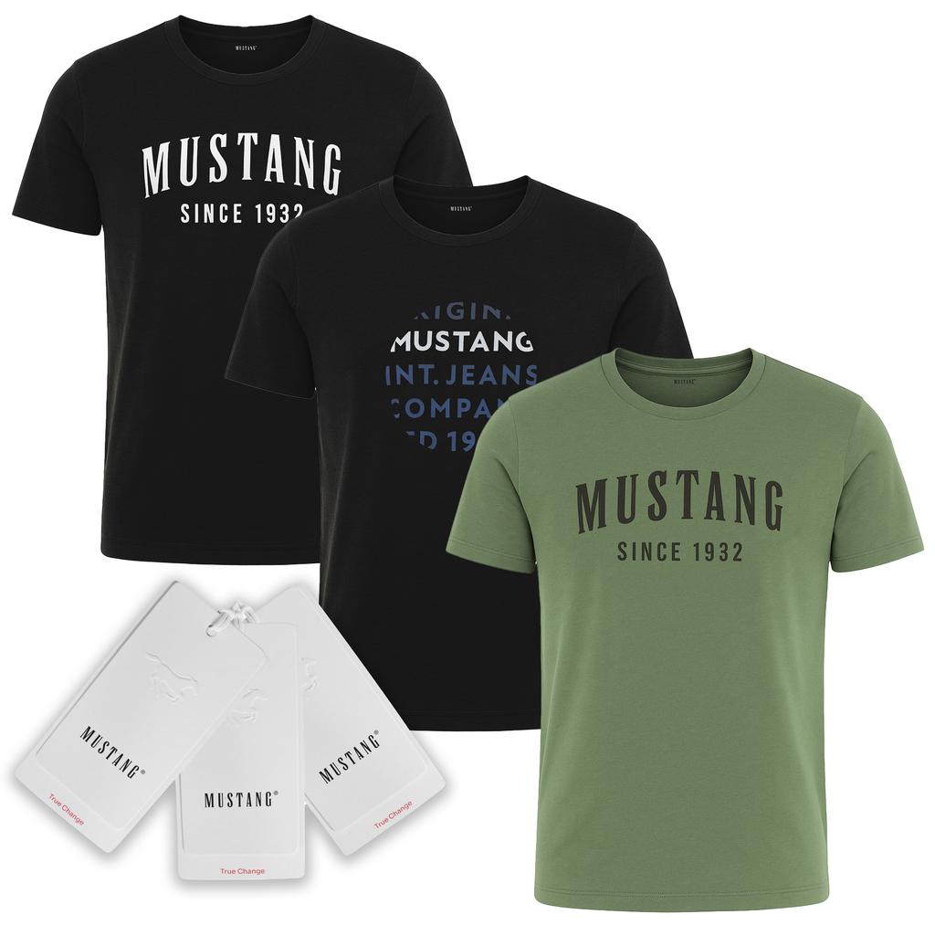 Mustang Men' T-shirt Set Cotton 3 Pieces Size