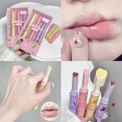 Bálsamo labial hidratante, hidratante, diluidor de linhas labiais, revelador de cor, conjunto de bálsamo labial de maquiagem de longa duração para mulheres