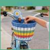 Cesto per Bicicletta per Bambini con Design Intrecciato Vintage e Campanello per le Avventure in Bicicletta dei Bambini