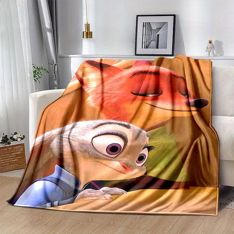 1 Stück, Zootopia Nick & Judy Decke Weicher Überwurf für Heimdekoration, Sofabezug, Reise, Camping, Auto, Strand, Büro Mittagsschlaf Perfektes Geschenk für Freunde