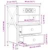 Nightstand Set (2 Pcs) Sonoma Oak Finish 40 X 31 X 60 Cm Engineered Wood