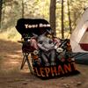 1PC Custom Name Elephant Artwork flannel blanket versatile,all-season throw suitable for the living room,bedroom,camping,travel,and gift