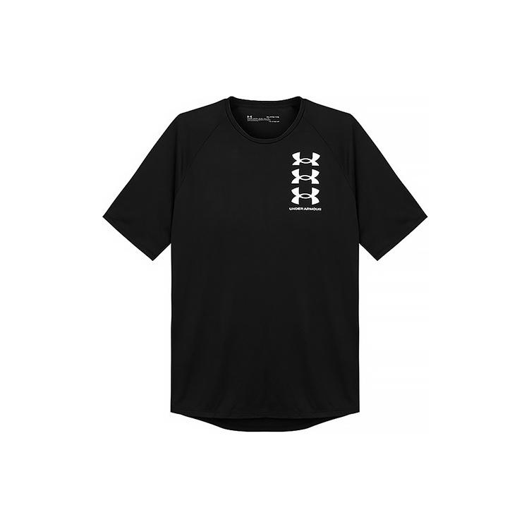 Under Armour Tech 2.0 Triple Logo T-shirt Black Men s 1361504-001 L