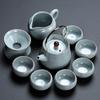 Ru Kiln Ceramic Kung Fu Tea Set with Tea Tray