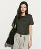 Re Rhee Cowhide Strap Hobo Bag Black