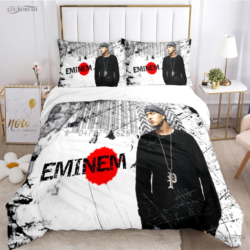 Comforter Casal Eminem-Music All Season Comforter Bedding Sets Soft And S Boys Single/Double/Queen/King