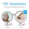 Flexible 10x Magnifying Mirror LED LightingTouch Screen Portable Dressing Table Makeup USe AAA Dry Battery