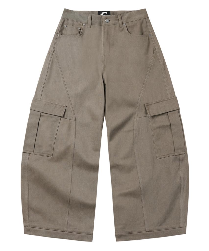 LERENNE Curved Cargo Pants - Brown