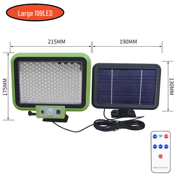 Outdoor Solar Motion Sensor Wall Lights with Remote Control for Courtyard and Corridor